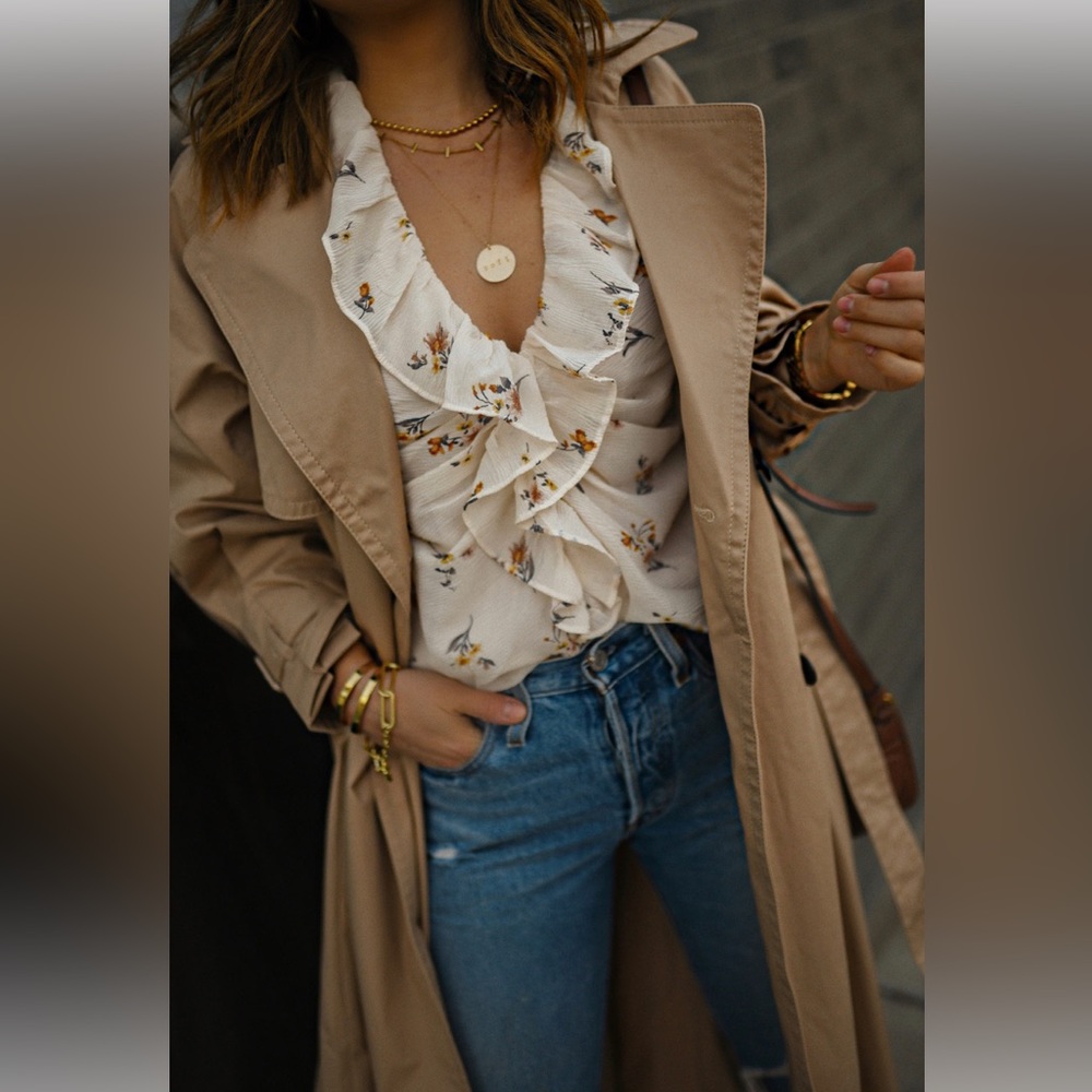 NEW EXPRESS TRENCH COAT! TAN CAMEL TAUPE NEVER WORN! XL